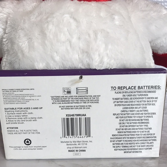 Holiday time Christmas singing snowman “let it snow” plush in box - Picture 10 of 12